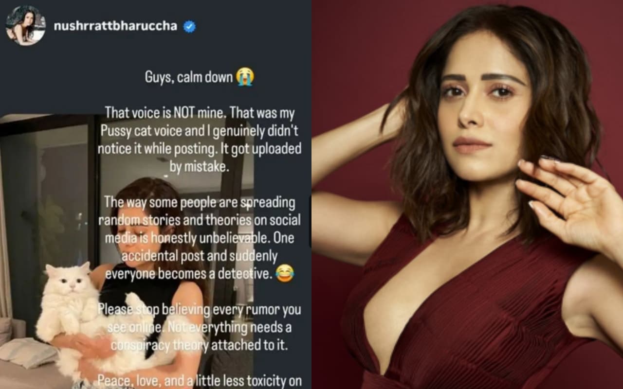 'वो मेरी नहीं, बिल्ली की आवाज थी', वायरल वीडियो पर Nushrratt Bharuccha का जवाब