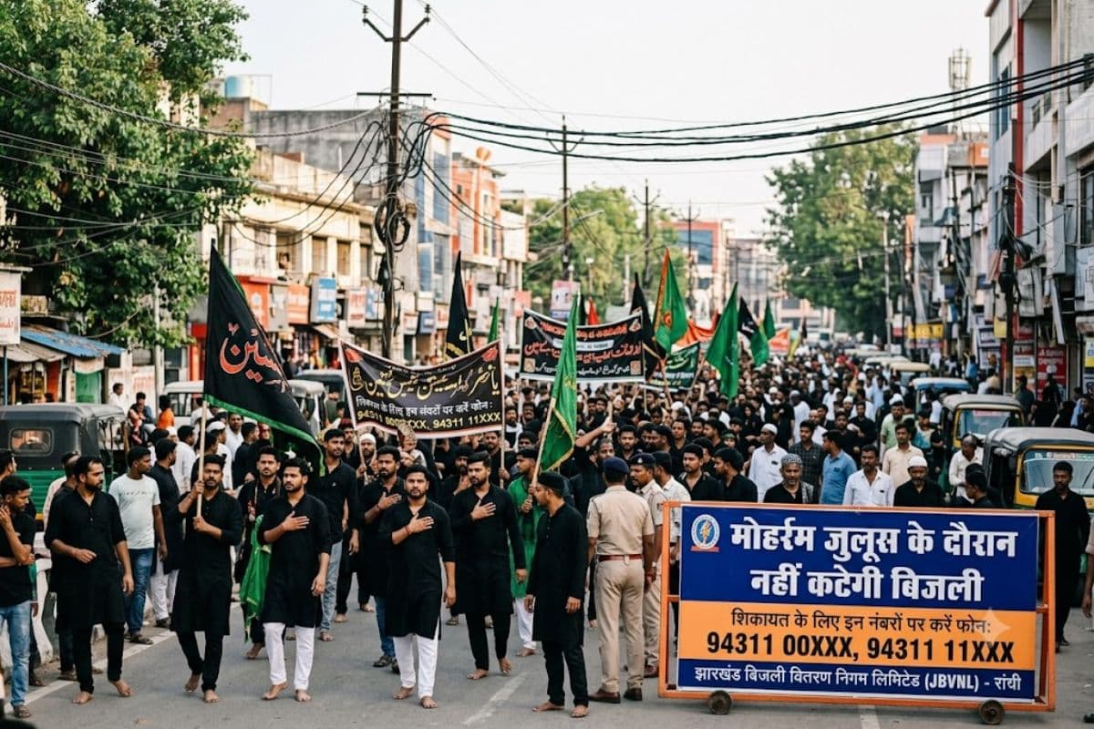 Ranchi: मोहर्रम जुलूस के दौरान नहीं कटेगी बिजली, शिकायत के लिए इन नंबरों पर करें फोन