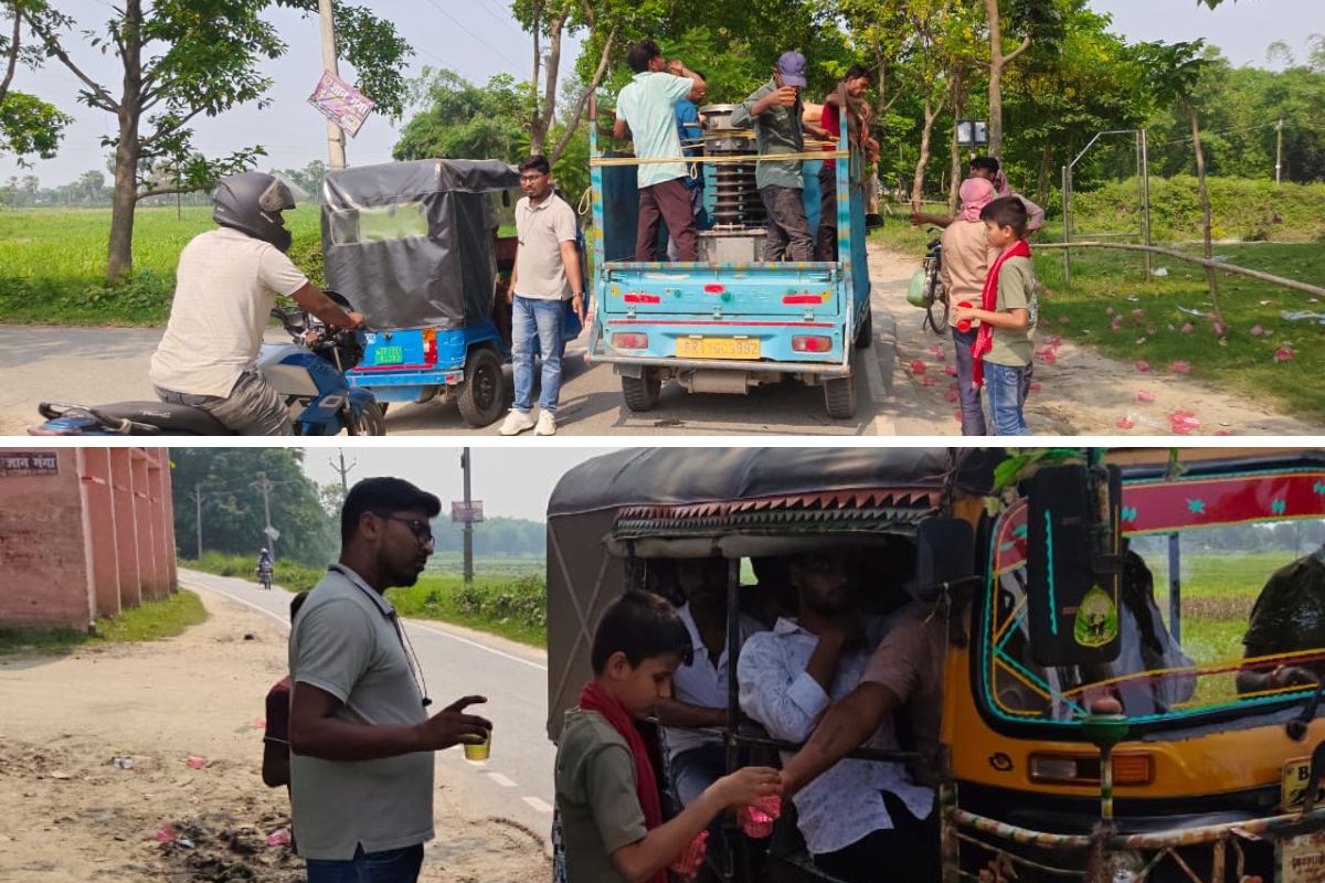 Saharsa News: चिलचिलाती धूप में राहगीरों के लिए फरिश्ता बने सहरसा के युवा, सैकड़ों लोगों को पिलाया ठंडा पानी और शरबत