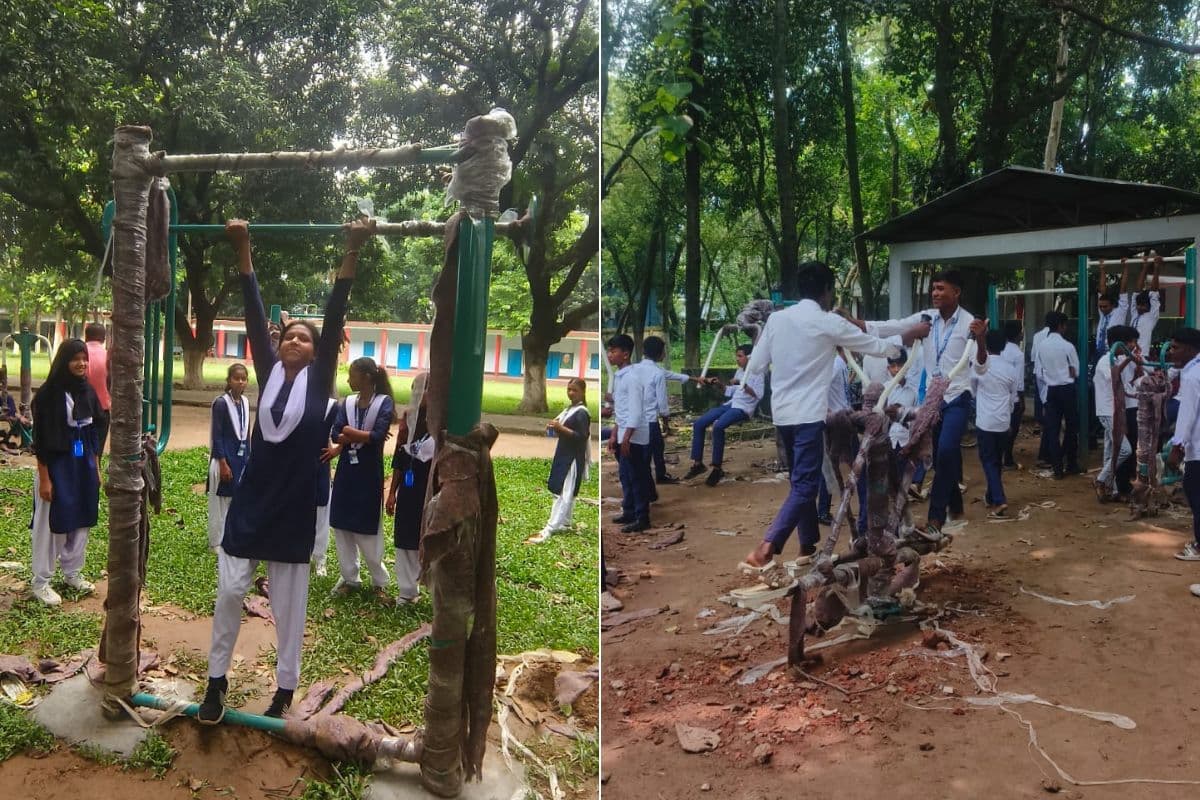 ठाकुरगंज हाईस्कूल में बना ओपन जिम, सुविधा मिली लेकिन अधूरी तैयारी ने खड़े किए कई सवाल