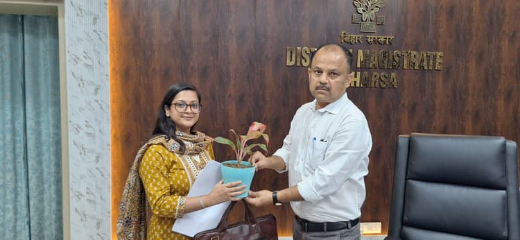सहरसा में युवाओं की भागीदारी बढ़ाने पर जोर, जिला युवा अधिकारी ने डीएम से की मुलाकात