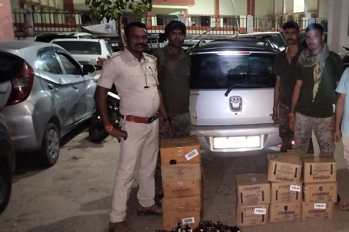 औरंगाबाद में उत्पाद विभाग की बड़ी कार्रवाई, शराब लदी हुंडई कार जब्त, ड्राइवर फरार