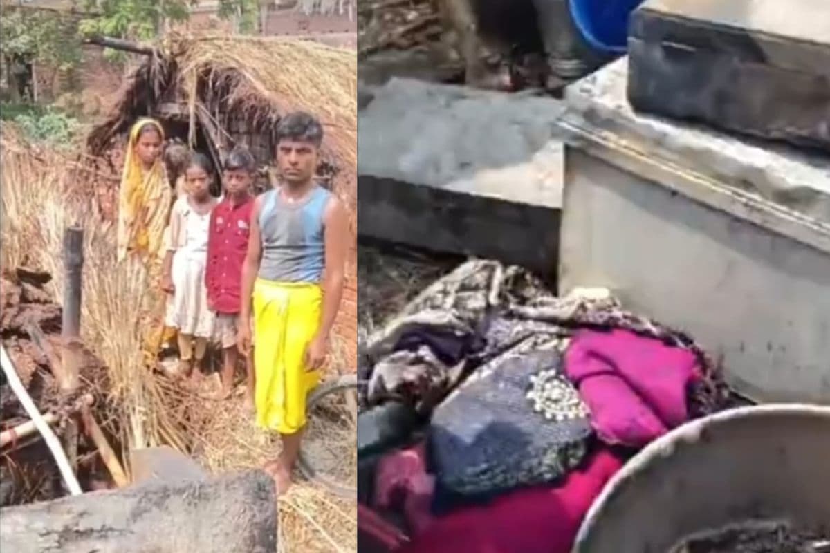 दलित बस्ती में भीषण आग से दो परिवार बेघर, अनाज-नकदी समेत गृहस्थी का सामान जलकर राख