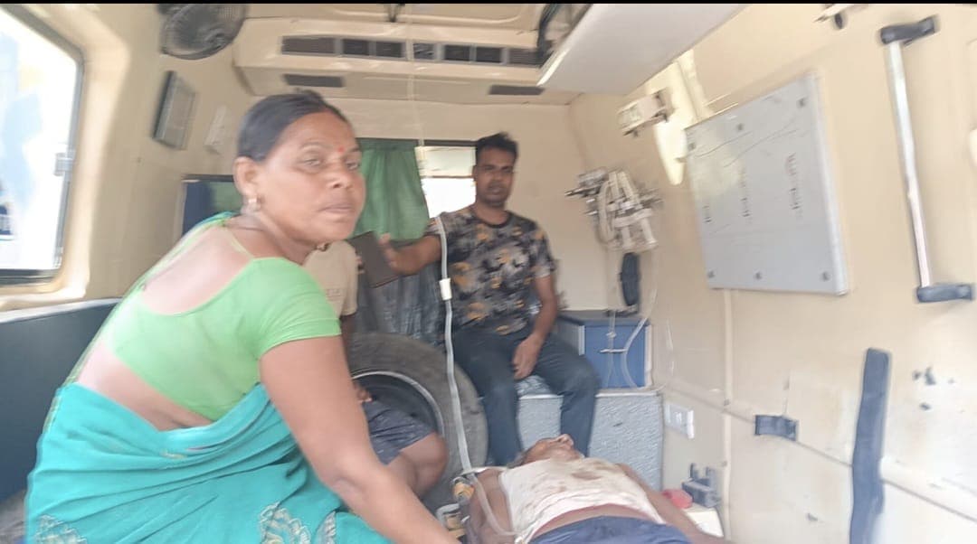 डाल काटने के दौरान गिरकर अधेड़ गंभीर रूप से घायल