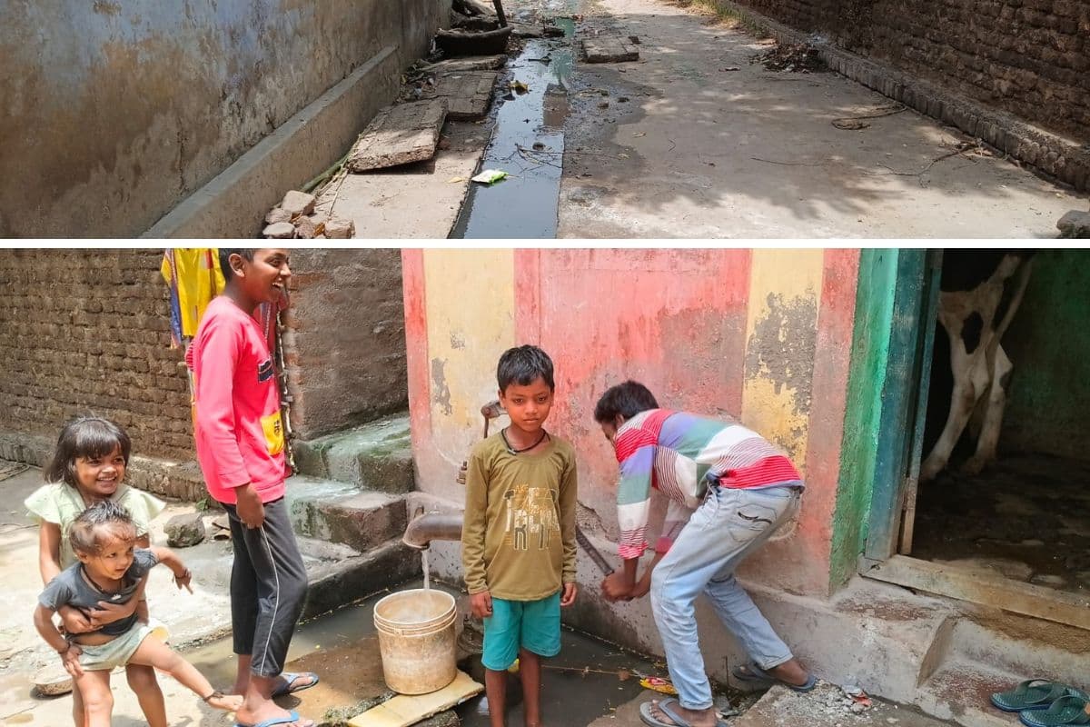 लोढिया गांव के वार्ड संख्या-9 में नाला जाम, घरों में घुसने लगा गंदा पानी