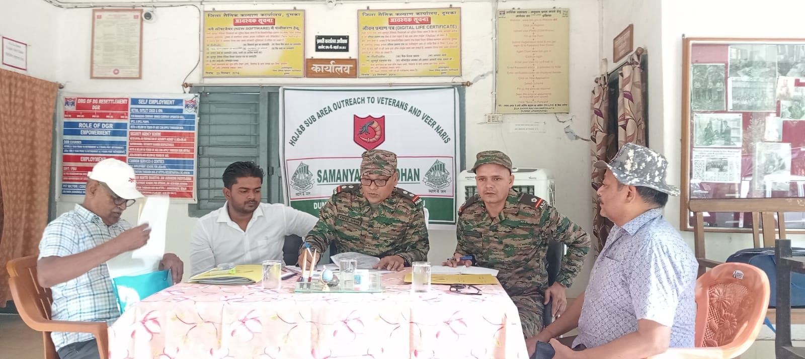 शौर्य संपर्क दल ने पूर्व सैनिकों व वीर नारियों की सुनी समस्याएं
