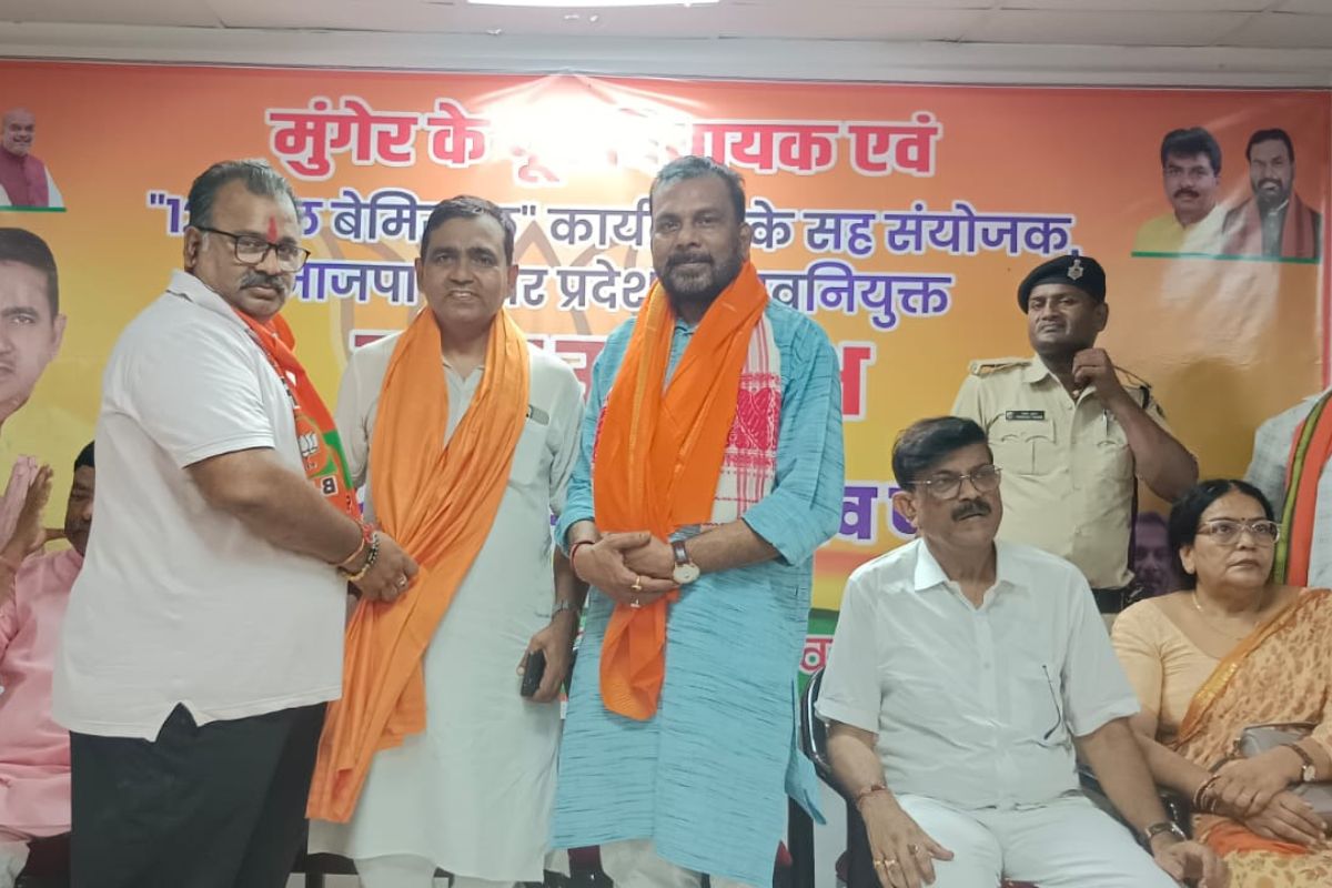 भाजपा प्रदेश उपाध्यक्ष बनने के बाद मुंगेर पहुंचे प्रणव यादव, कार्यकर्ताओं ने किया भव्य स्वागत