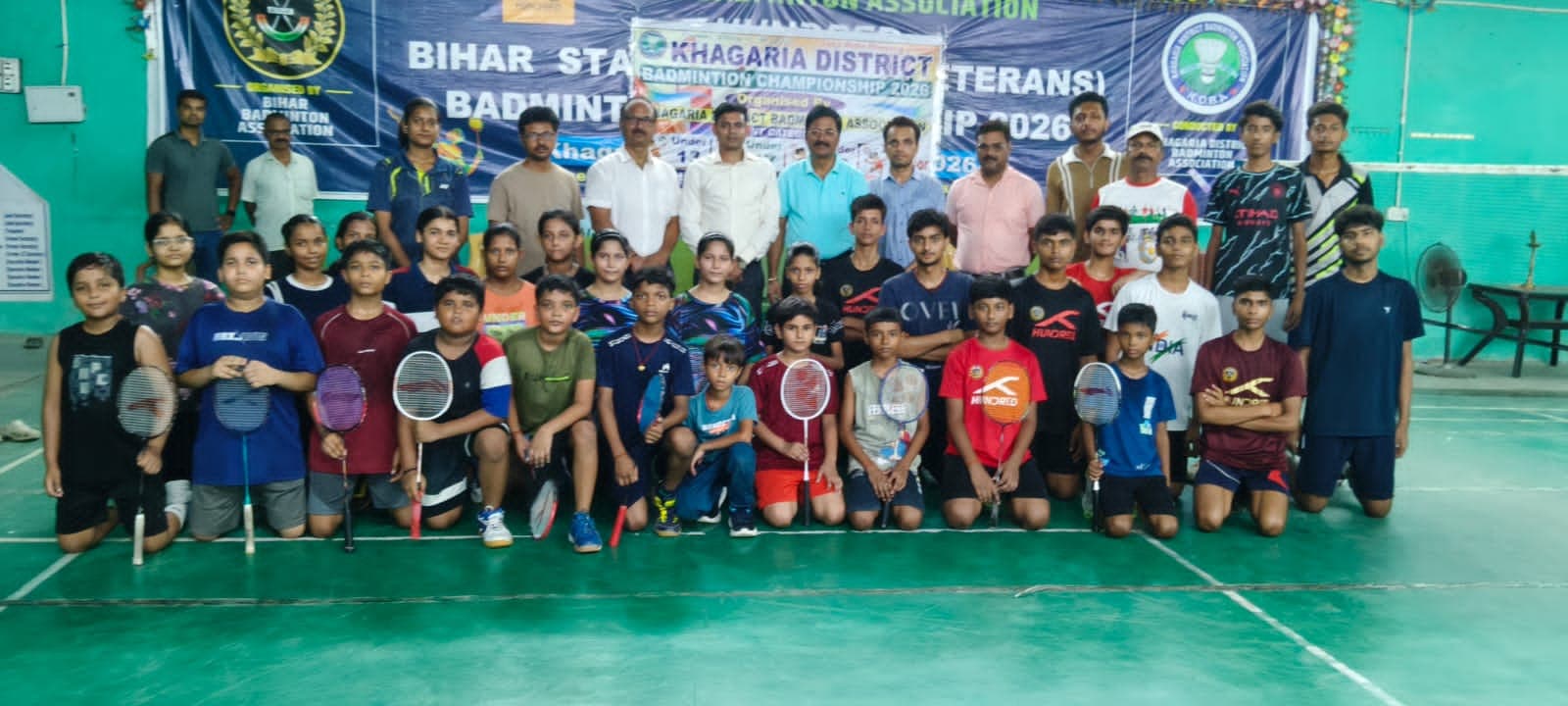 जिला बैडमिंटन चैंपियनशिप-2026 प्रतियोगिता में अंडर-13, 17 व 19 खिलाड़ियों ने लिया भाग