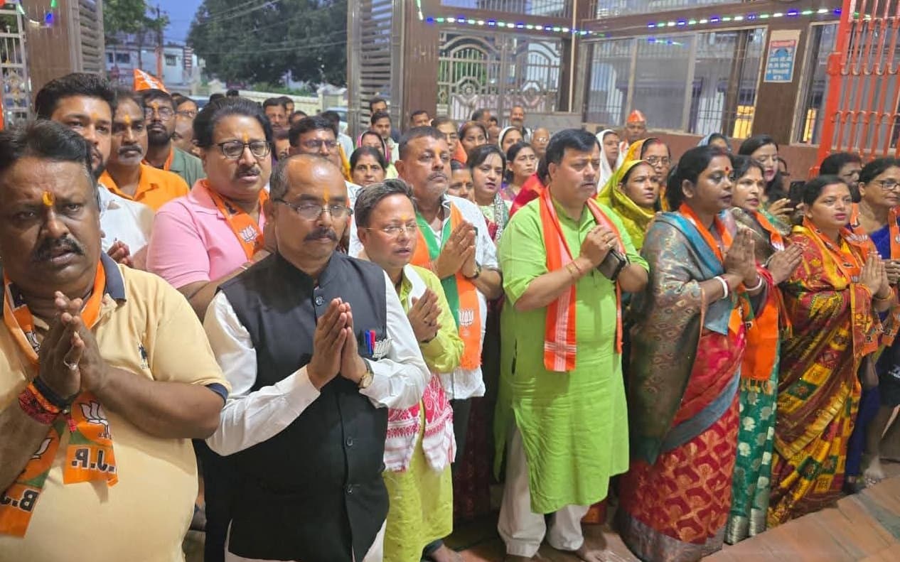 मोदी सरकार के 12 वर्ष पूरे होने पर भाजपा का विशेष पूजा-अर्चना