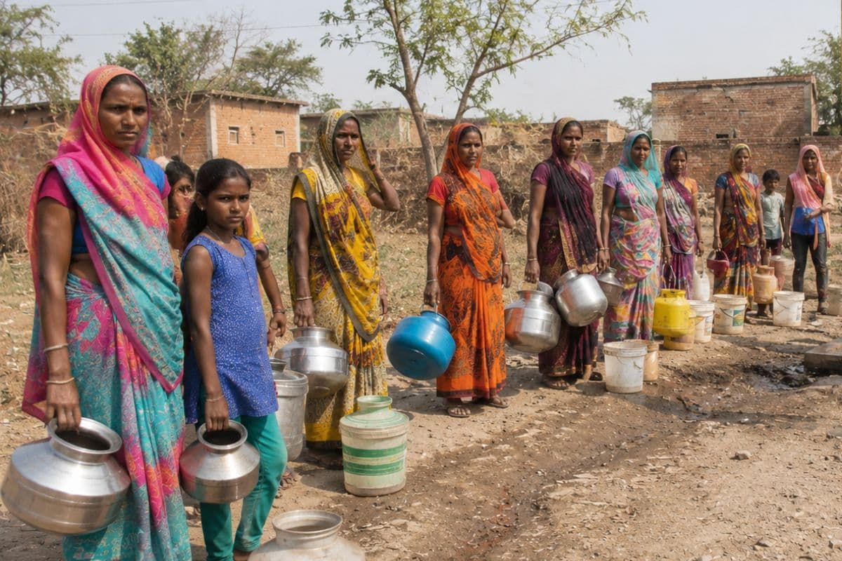 पंजवारा में ट्रांसफाॅर्मर चोरी के बाद गहराया पेयजल संकट, पानी के लिए भटक रहे ग्रामीण