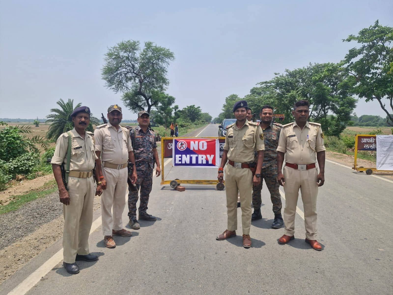 सिपाही भर्ती परीक्षा, सूर्यगढ़ा-मेदनी चौकी बॉर्डर पर नो एंट्री रही लागू