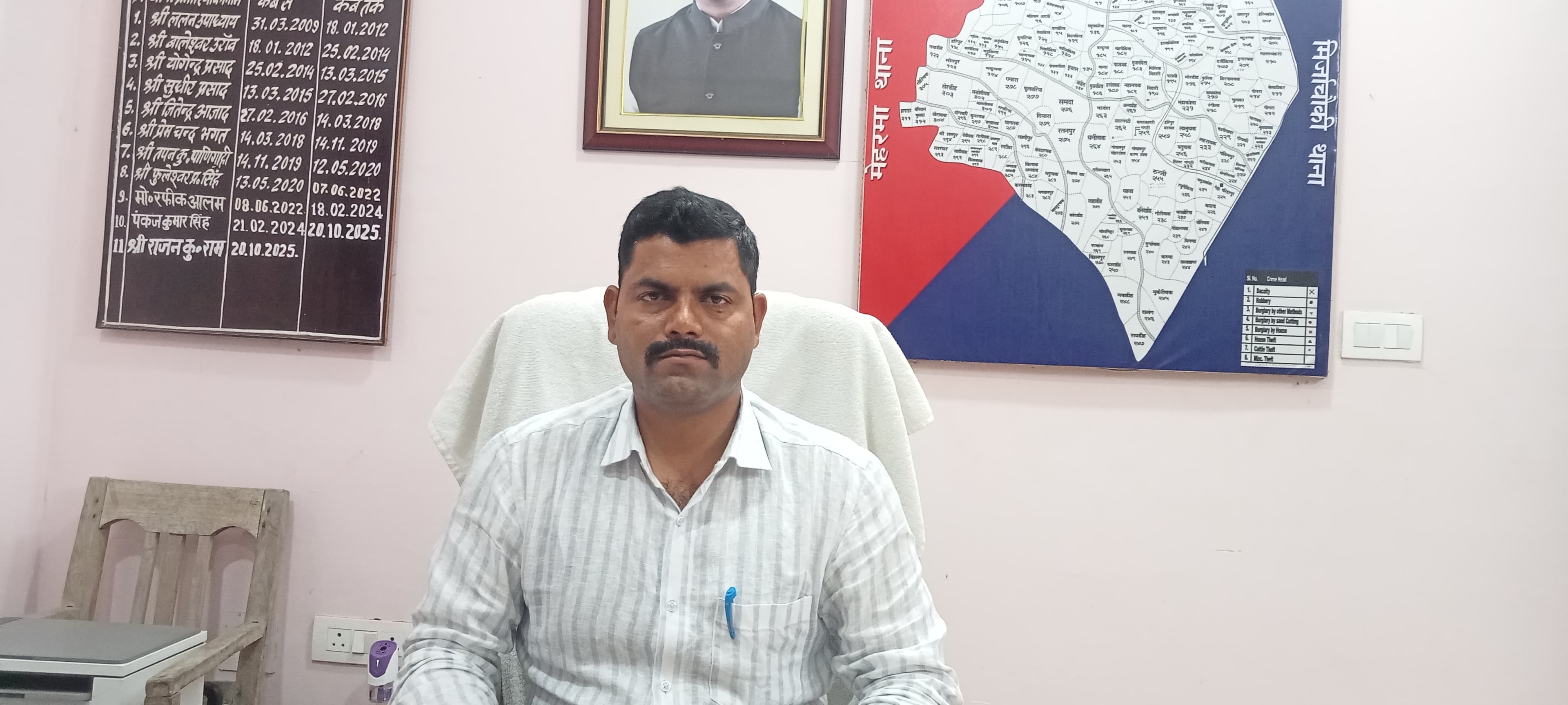 महागामा एसडीपीओ ने ठाकुरगंगटी थाना का किया औचक निरीक्षण