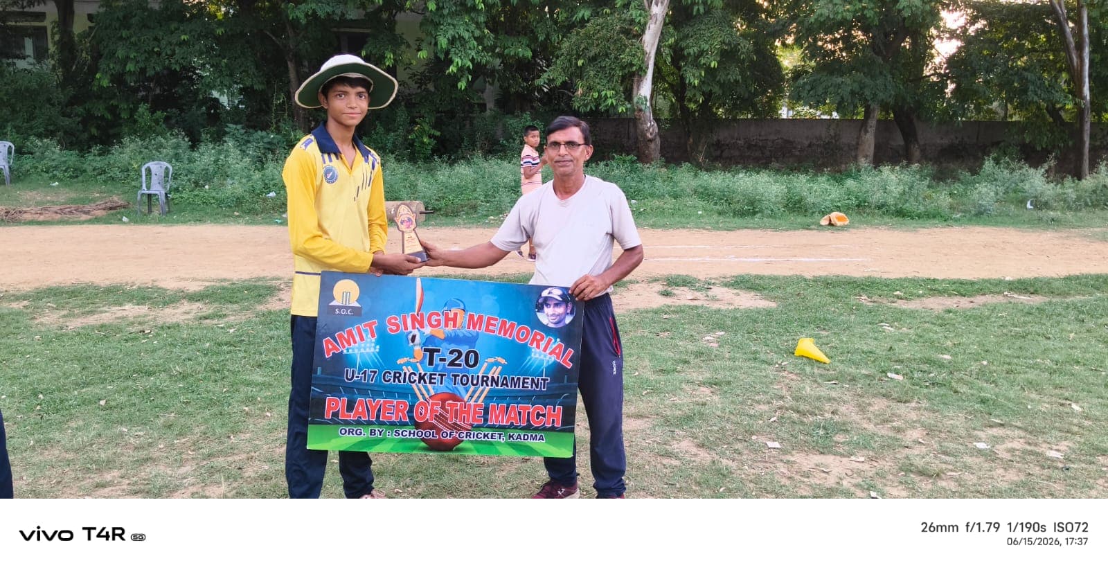Amit memo t20 : 22 यार्ड क्रिकेट एकेडमी 77 रनों से जीती