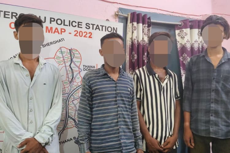 गयाजी में तीन बड़ी लूट कांडों का खुलासा, झारखंड से हथियार के साथ चार शातिर अपराधी गिरफ्तार