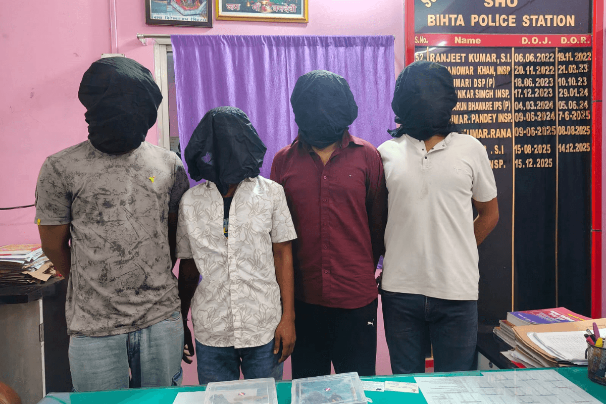 बिहटा में ‘दया दुबे गैंग’ का नेटवर्क ध्वस्त, सरगना समेत 4 कुख्यात गिरफ्तार, हथियार और कारतूस बरामद