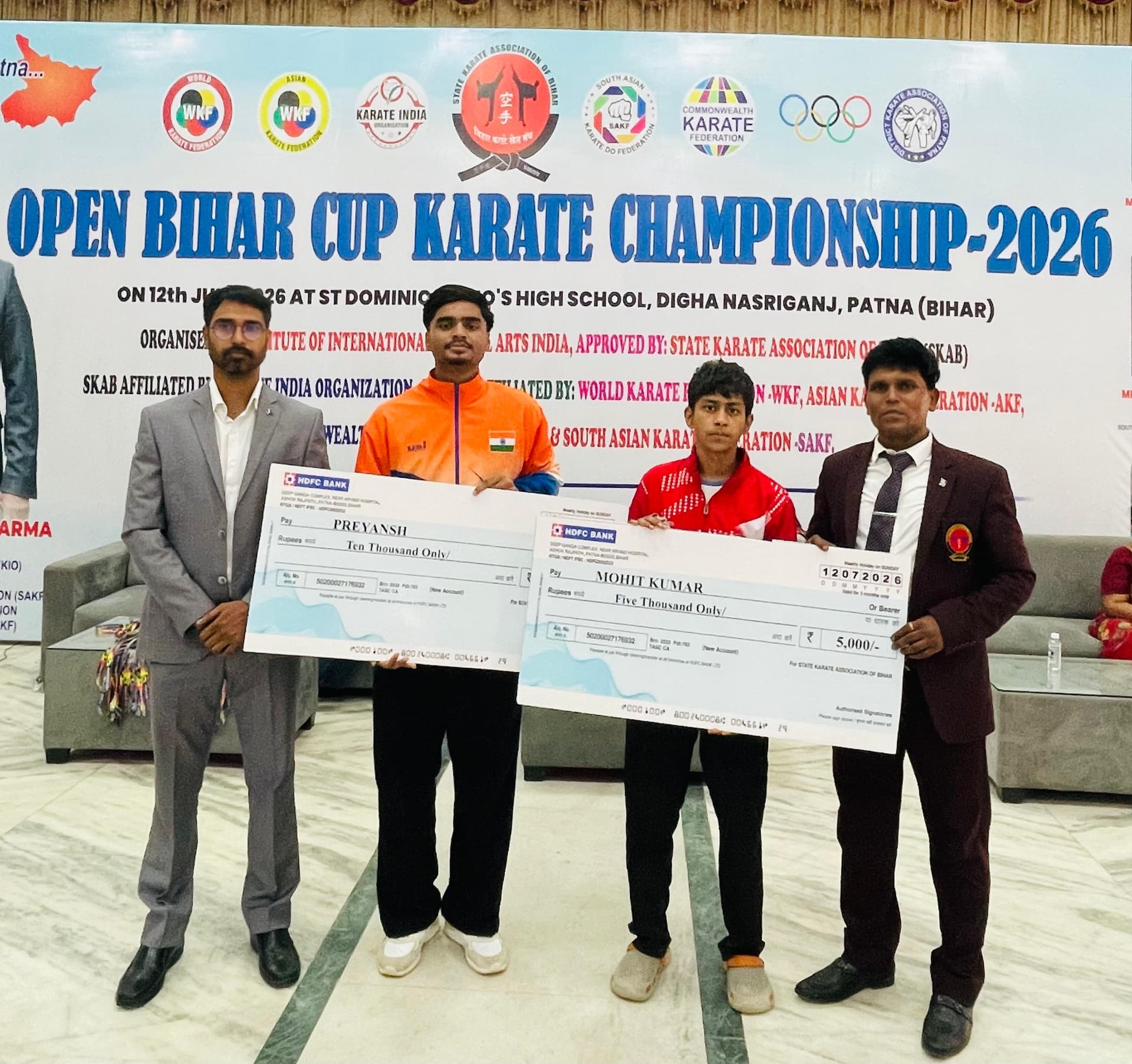ओपन बिहार कप कराटे चैंपियनशिप में दरभंगा के खिलाड़ियों का जलवा, जीते आठ पदक