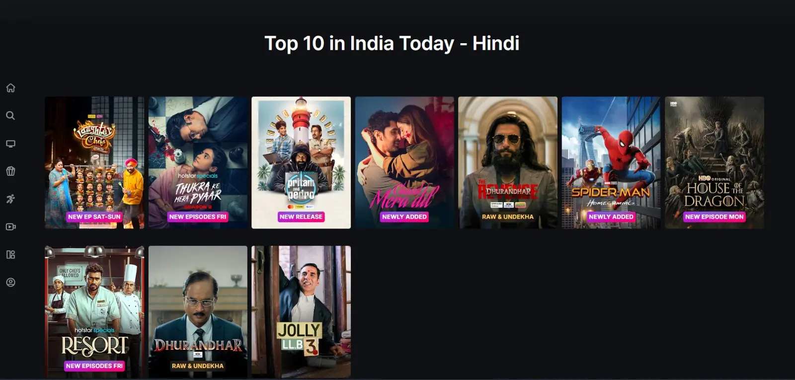 टॉप 10 ट्रेंडिंग लिस्ट स्क्रीनशॉट, फोटो - जिओ हॉटस्टार 