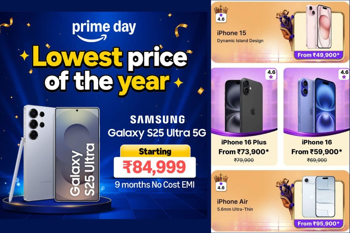 Amazon Prime Day vs Flipkart GOAT Sale 2026: iPhone 17 से Galaxy S25 Ultra तक, जानिए किस प्लैटफॉर्म पर मिल रही सबसे दमदार डील