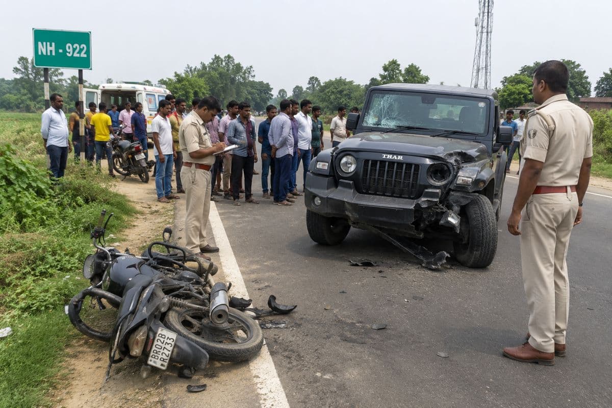 बक्सर में तेज रफ्तार थार ने युवक को रौंदा, इलाज के दौरान हुई मौत, जांच में जुटी पुलिस