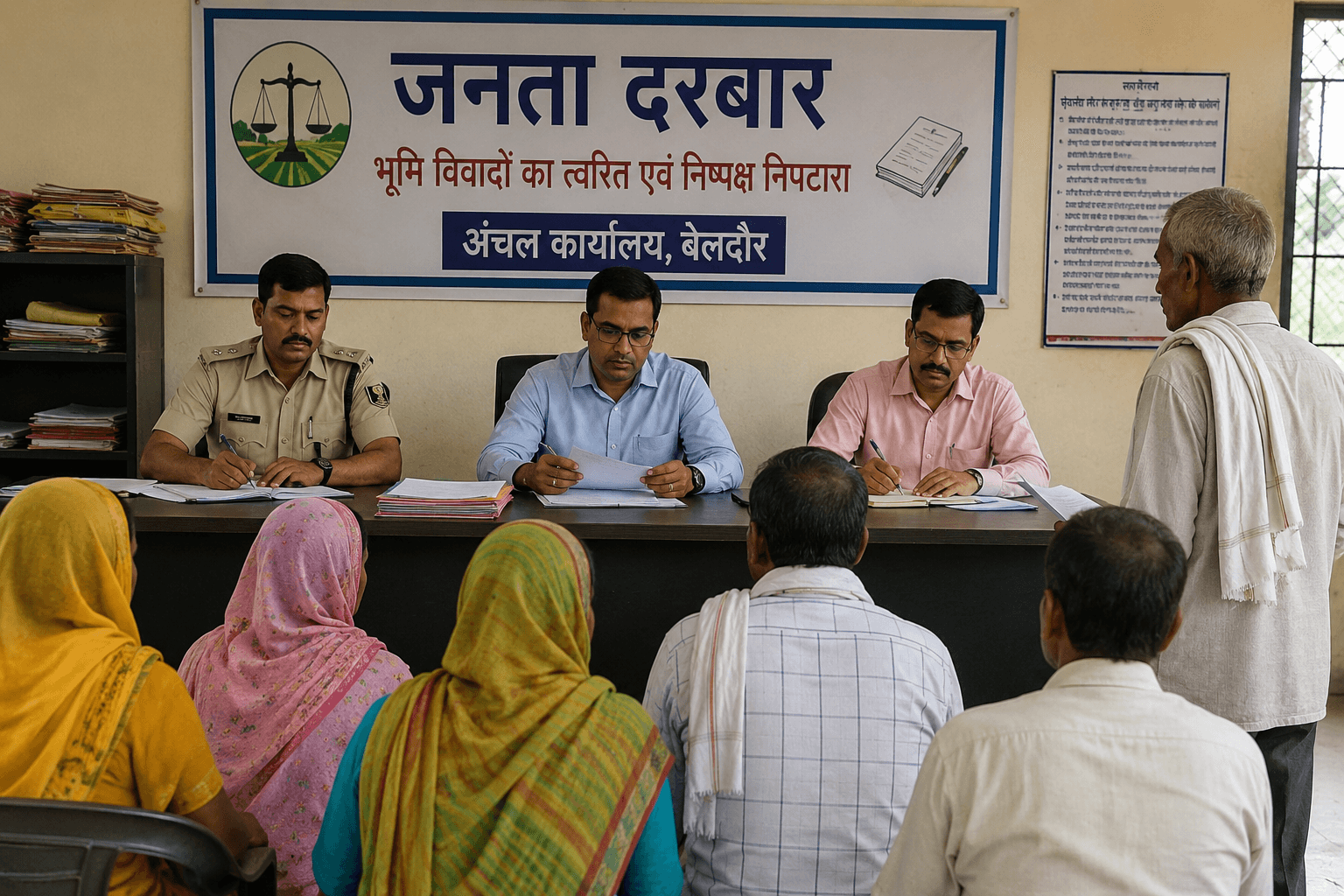 जनता दरबार में चार भूमि विवादों का निपटारा, प्रतिवादियों की गैरहाजिरी से मायूस लौटे फरियादी