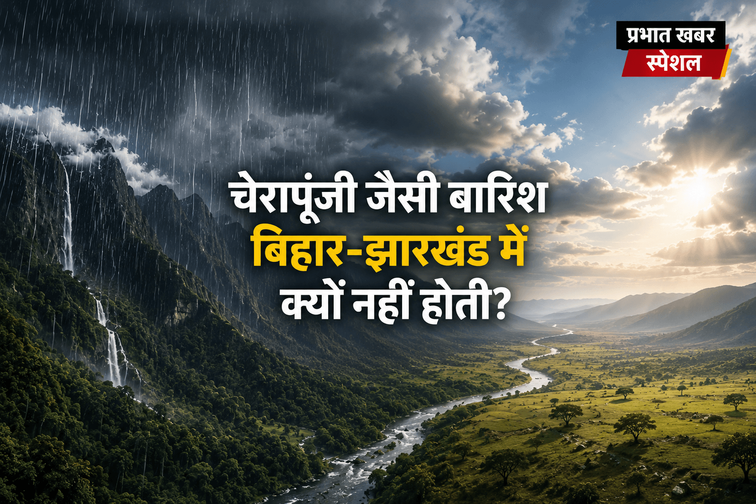 Monsoon : चेरापूंजी जैसी बारिश बिहार-झारखंड में क्यों नहीं होती?