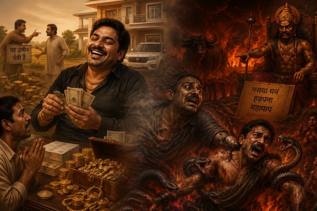 गरुड़ पुराण: दूसरों की संपत्ति हड़पने वालों को मृत्यु के बाद मिलती है ये सजा, दंड जानकर कांप उठेगी रूह