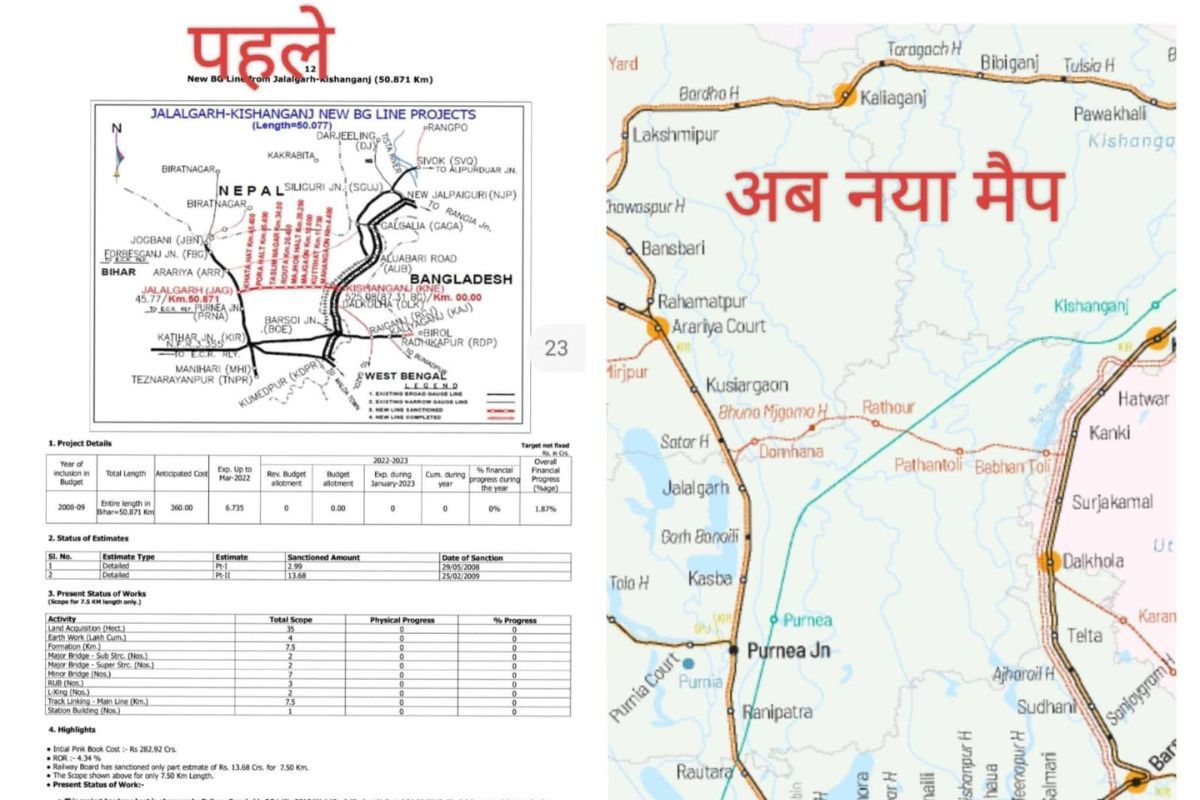 रेल मंत्री को सांसद का पत्र: ‘जलालगढ़–किशनगंज रेल लाइन का रूट न बदलें’, जानें क्या है पूरा विवाद
