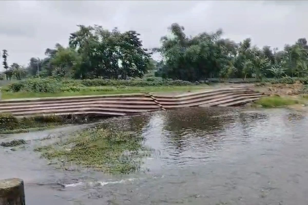 दो साल भी नहीं टिक पाया 13.76 लाख का छठ घाट, निर्माण कार्य की गुणवत्ता पर उठे गंभीर सवाल