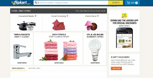 Flipkart ने शुरू की नयी ”होम कैटेगोरी”