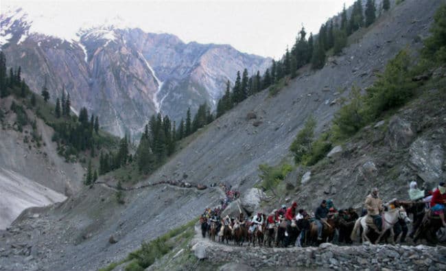 तीर्थयात्रियों का तीसरा जत्था अमरनाथ यात्रा पर रवाना