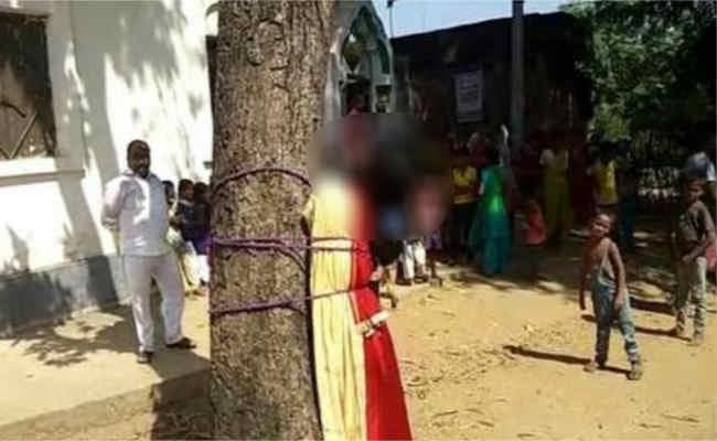 हिंदू युवक से प्यार करने पर मुस्लिम युवती को मस्जिद के सामने पेड़ से बांधा हिंदू युवक से प्यार करने पर मुस्लिम युवती को मस्जिद के सामने पेड़ से बांधा