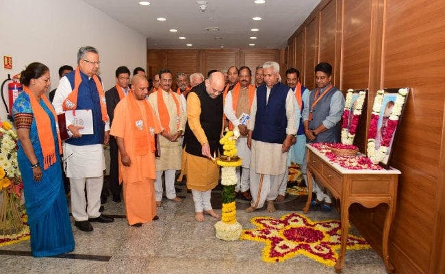 नरेंद्र मोदी-अमित शाह ने भाजपा के मुख्यमंत्रियों के साथ की बैठक, एक साथ चुनाव कराने पर चर्चा