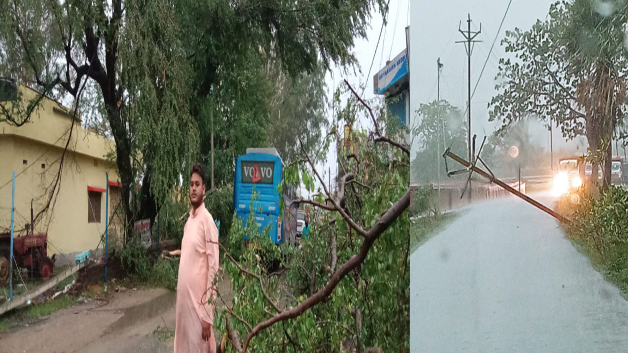 चक्रवाती तूफान ‘ताऊ ते’ का हजारीबाग के बड़कागांव में दिखा असर, बिजली के खंभे और पेड़ उखड़े चक्रवाती तूफान ‘ताऊ ते’ का हजारीबाग के बड़कागांव में दिखा असर, बिजली के खंभे और पेड़ उखड़े