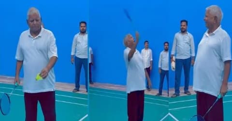 अलग अंदाज में दिखे राजद सुप्रीमो लालू यादव, बैडमिंटन खेलते नजर आये राजनीति के दिग्गज खिलाड़ी अलग अंदाज में दिखे राजद सुप्रीमो लालू यादव, बैडमिंटन खेलते नजर आये राजनीति के दिग्गज खिलाड़ी