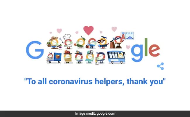 Thank You Coronavirus Helpers: गूगल ने डूडल बनाकर कोरोना वॉरियर्स को किया सलाम Thank You Coronavirus Helpers: गूगल ने डूडल बनाकर कोरोना वॉरियर्स को किया सलाम