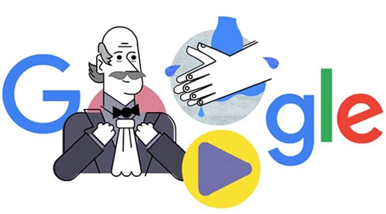 CORONA के कहर के बीच Google ने Doodle बनाकर किया Ignaz Semmelweis को याद CORONA के कहर के बीच Google ने Doodle बनाकर किया Ignaz Semmelweis को याद