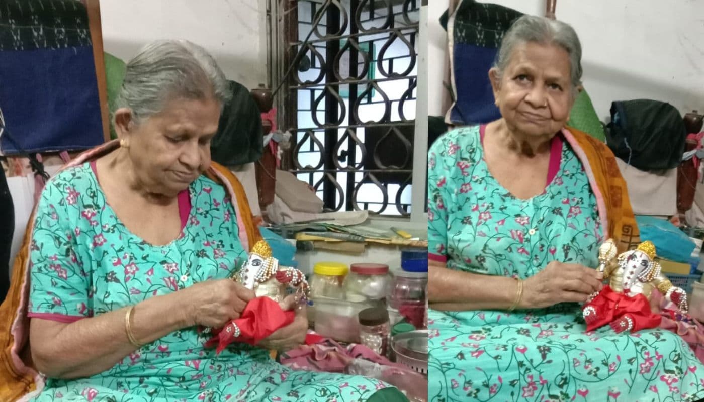 VIDEO: झारखंड आंदोलनकारी 84 साल की सीता रानी जैन अपने हाथों से बनाती हैं कपड़े के गणपति