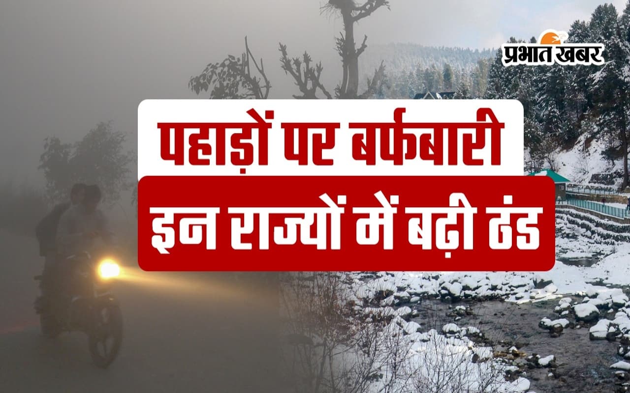 VIDEO: पहाड़ों पर हो रही बर्फबारी ने भारत में बढ़ाई ठंड, वीडियो में देखें मौसम का हाल