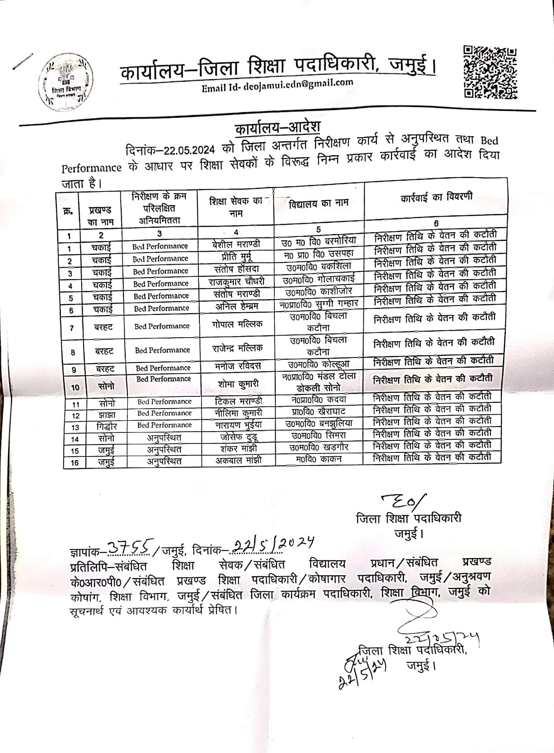कमाल का है जमुई शिक्षा विभाग का अंग्रेजी ज्ञान, नहीं पता बेड व बैड के बीच का अंतर