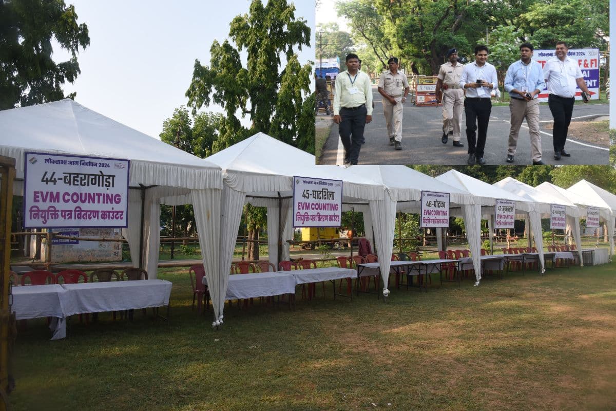 मतगणना स्थल का जायजा लेते जिला निर्वाचन पदाधिकारी समेत अन्य मतगणना स्थल का जायजा लेते जिला निर्वाचन पदाधिकारी समेत अन्य