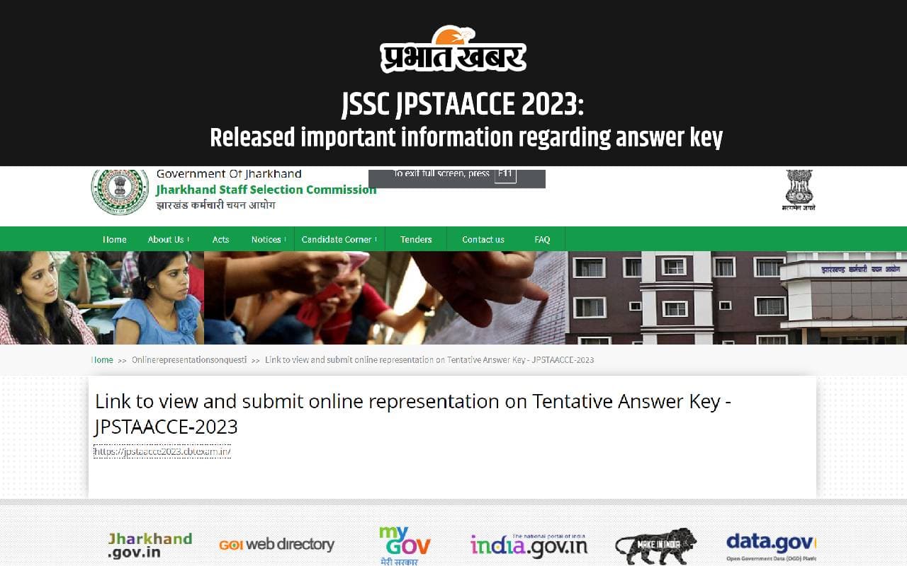 JSSC JPSTAACCE 2023: Jharkhand Primary School Trained Assistant Acharya released important information regarding answer key JSSC JPSTAACCE 2023: Jharkhand Primary School Trained Assistant Acharya released important information regarding answer key