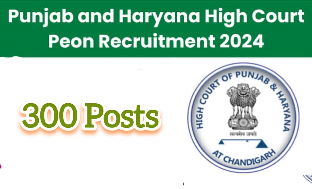 Punjab and Haryana High Court Peon Recruitment 2024 Punjab and Haryana High Court Peon Recruitment 2024