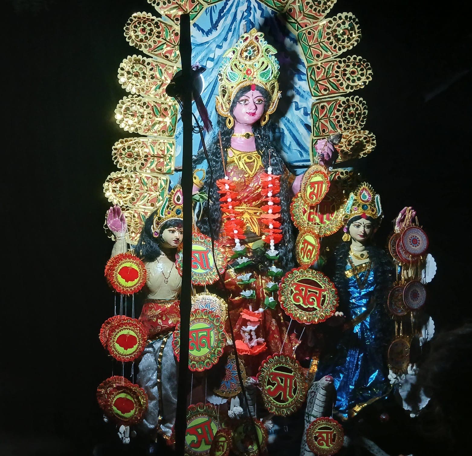मां मनसा की प्रतिमा विसर्जन के साथ ही पूजा संपन्न