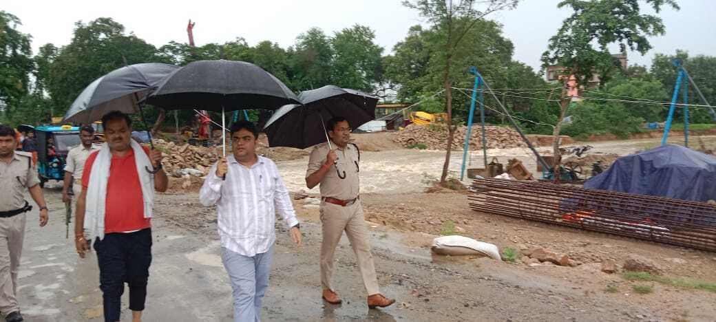 भारी बारिश से ओढ़नी डायवर्सन क्षतिग्रस्त, मरम्मत कार्य जारी