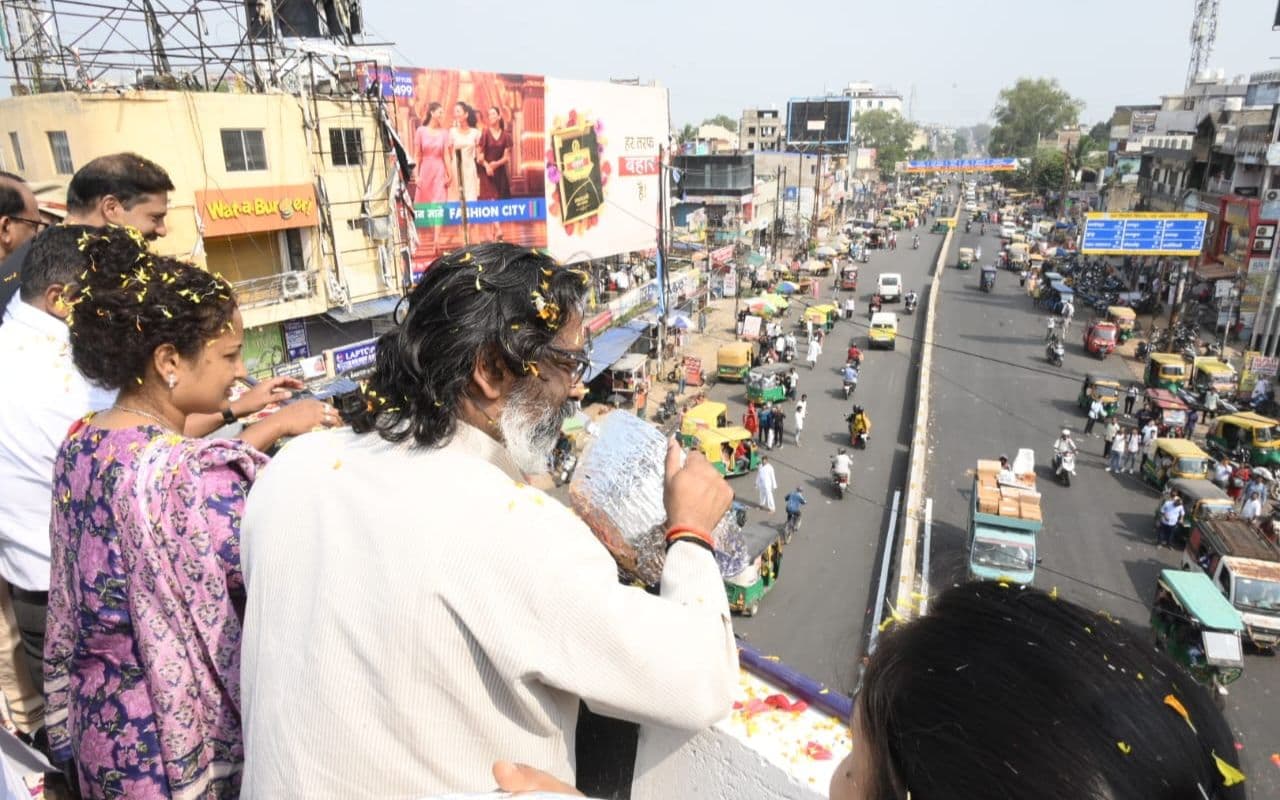 ranchi kantatoli flyover inauguration jharkhand hemant soren ranchi kantatoli flyover inauguration jharkhand hemant soren