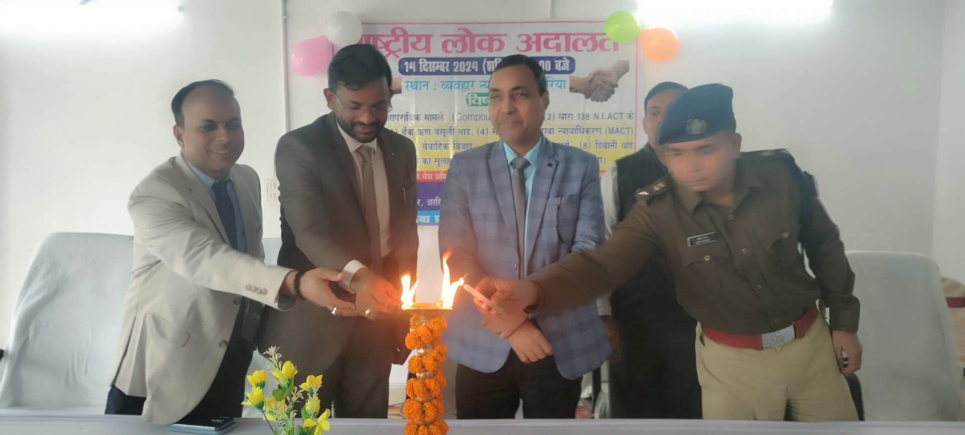 राष्ट्रीय लोक अदालत में 1588 मामलों का किया गया निबटारा