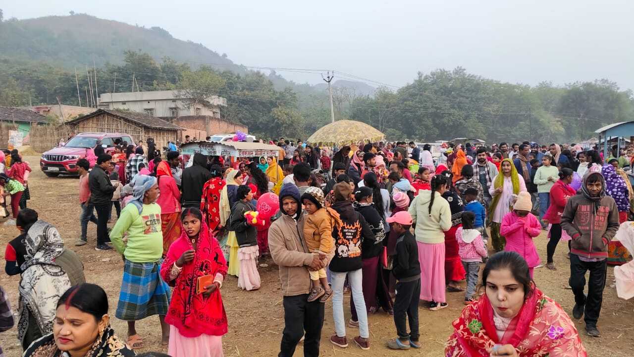 नया साल पर तीनपहाड़ के पिकनिक स्पॉट पर लगा भीड़