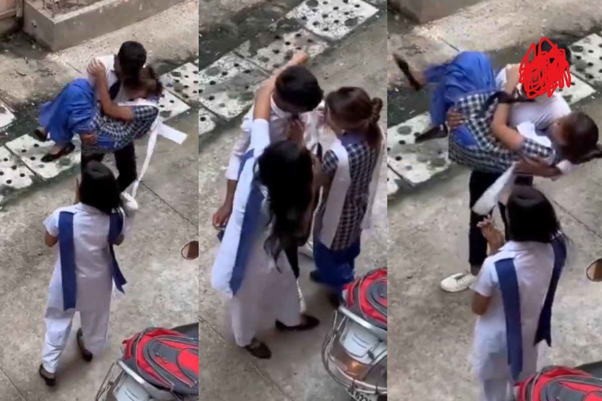 Video viral kiss and Romance of boy and two girls Video viral kiss and Romance of boy and two girls