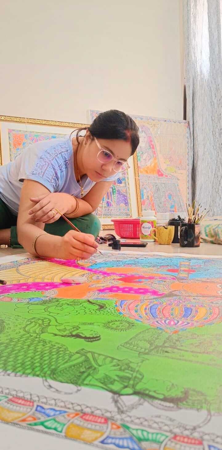 कला मंगल श्रृंखला में युवा कलाकारों के समूह प्रदर्शिनी में अर्चना का हुआ चयन