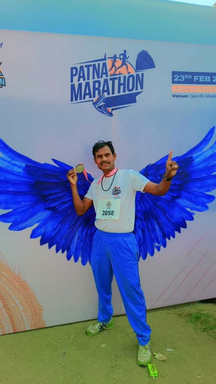 पटना में आयोजित मैराथन में दुमका के सतीश रहे चैंपियन